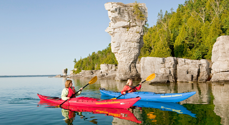 Kanada Ontario Bruce Peninsula Kayak Foto Destination Ontario